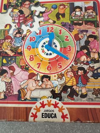 Reloj puzzle madera Educa
