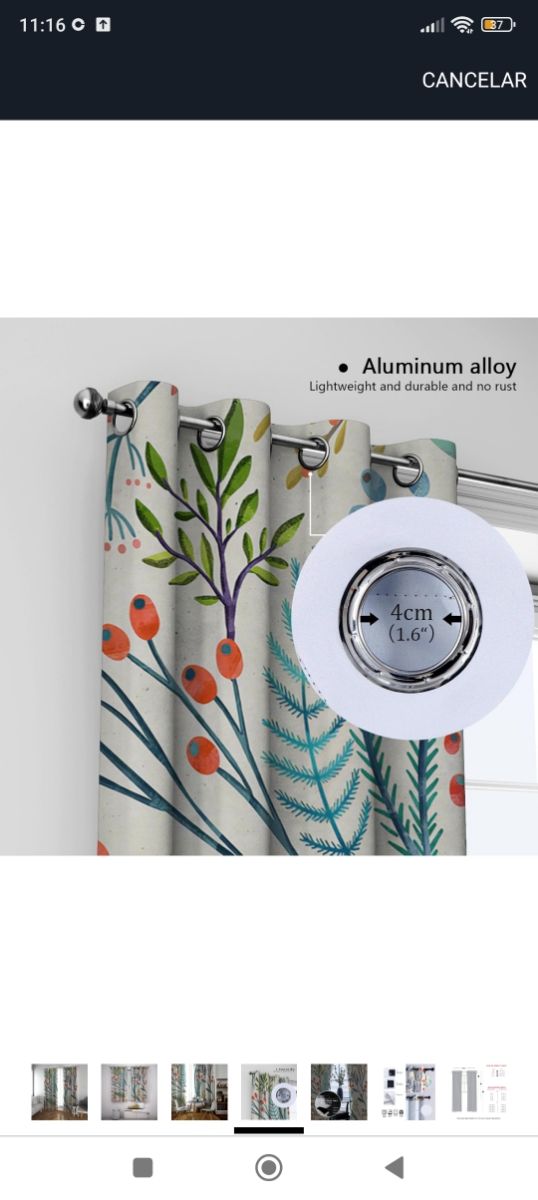 Cortinas Florales estampadas opacas NUEVAS SIN USO