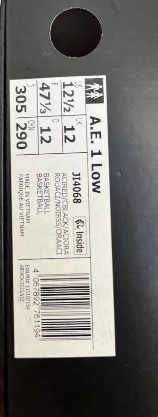 Zapatillas Adidas 
Anthony Edwards 1Low 47,1/3-EU