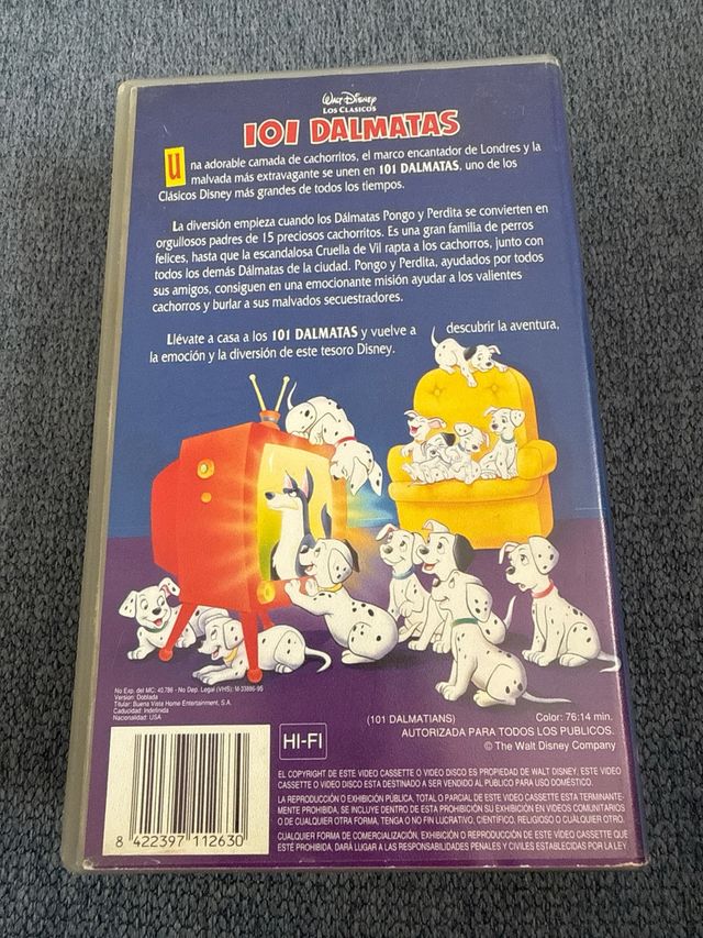 Pack VHS 101 Dálmatas 1 y 2