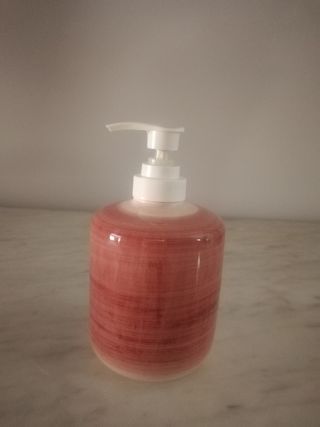 Portasapone Ceramica Rosa-Bianco