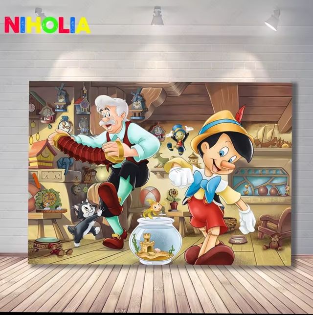 3 Grandes Photocall Pinocho: Fiesta Infantil