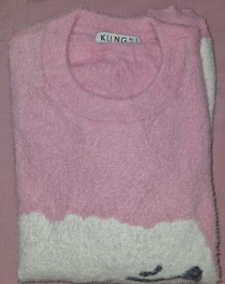 Jersey Kling rosa y blanco talla S