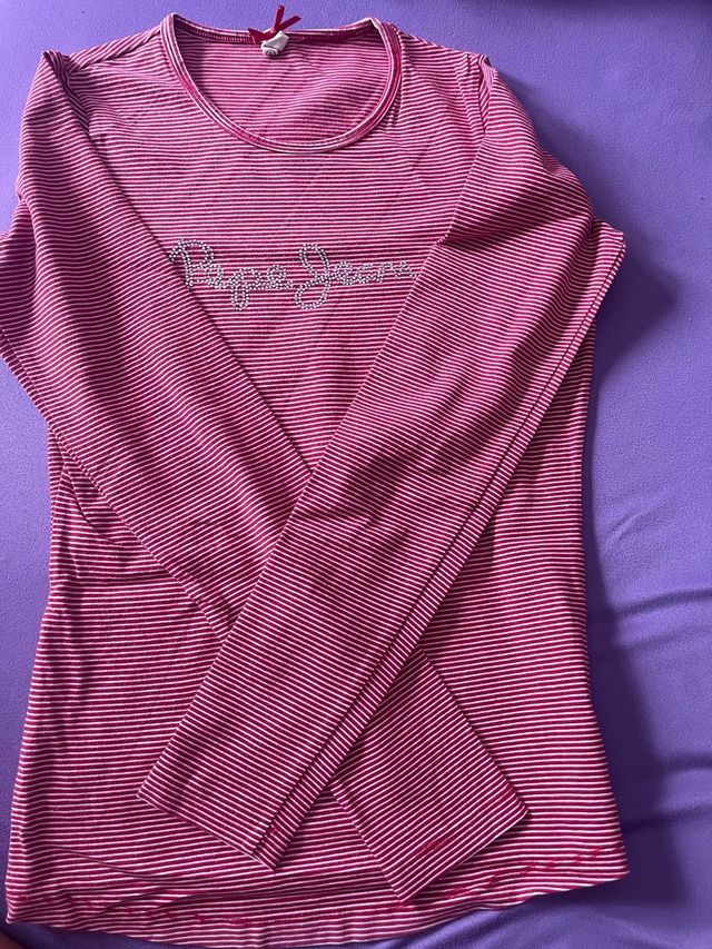 Camiseta rayas Pepe Jeans rosa