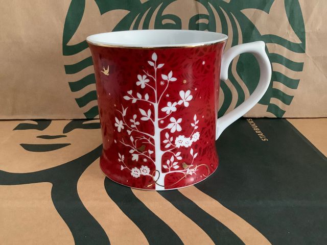 Starbucks Mug Red White Tree Christmas by Rosanna