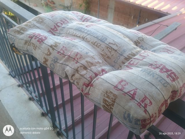 Cuscino Bar - Beige/Rosso