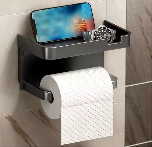 Soporte papel higiénico y toallero