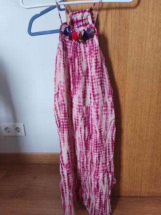 Vestido Zara gasa estampado talla L