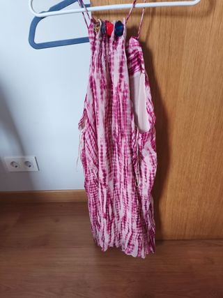 Vestido Zara gasa estampado talla L