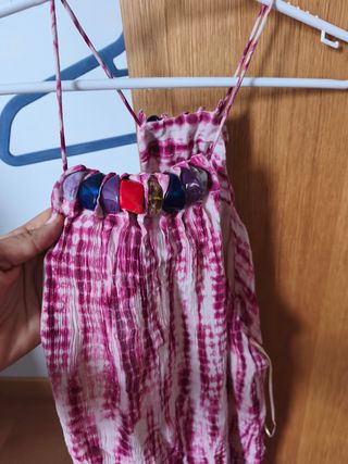 Vestido Zara gasa estampado talla L