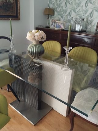 Mesa cristal moderna - Comedor