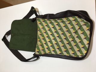 Bolso bandolera marrón-verde