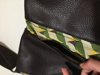 Bolso bandolera marrón-verde