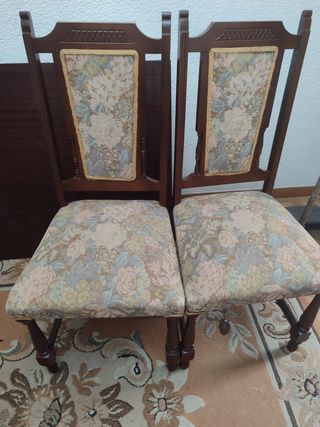 6 Sillas Comedor Madera Antiguas