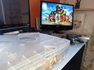 Xbox Classic Crystal Trasparente - 2 Controller