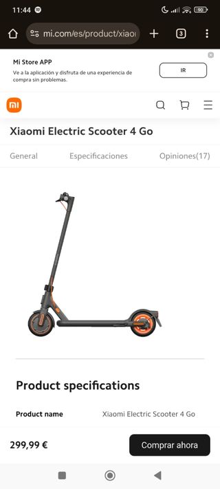 Patinete Xiaomi 4 Go - seminuevo