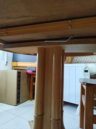 Mesa redonda extensible madera pino