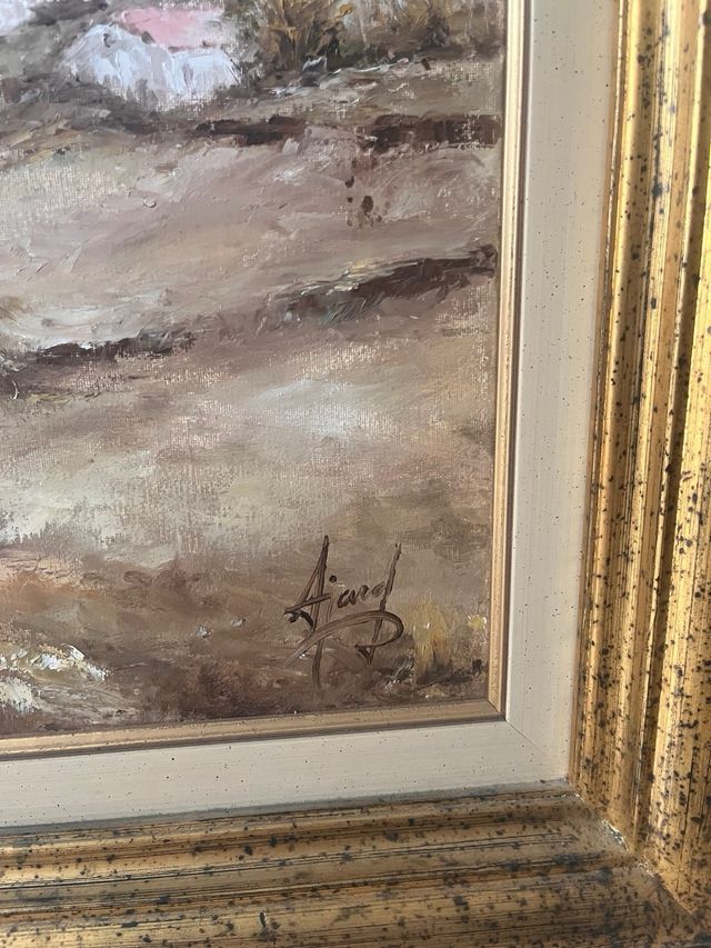 Cuadro paisaje óleo sobre lienzo