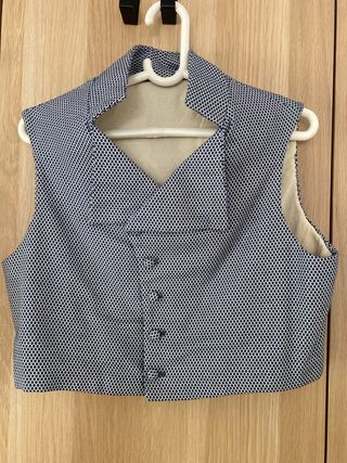 Chaleco Fallero Azul y Blanco