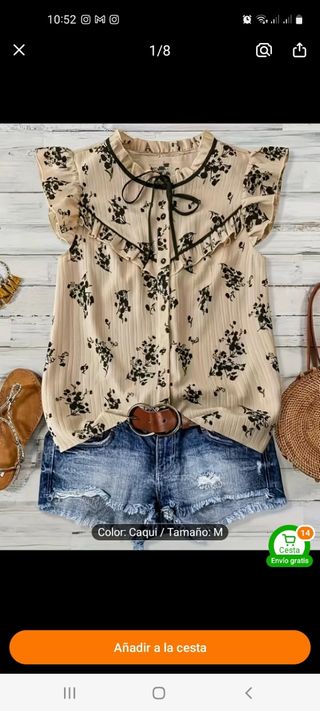 Blusa beige verano - Talla M