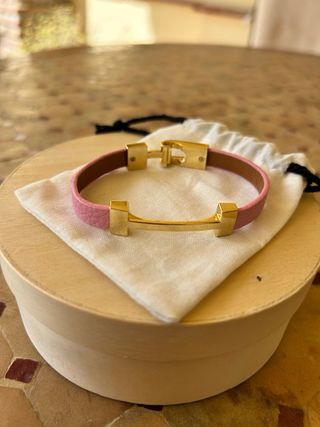 Pulsera Hermès | Rosa y dorada