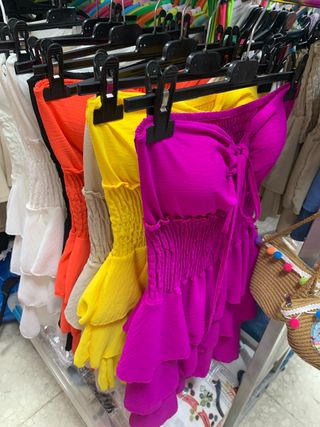 Vestidos cortos sin tirantes
