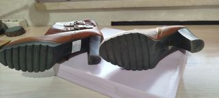 Botines piel marrón