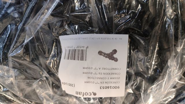 Raccordo a T per Tubo - Irrigazione, 100 pezzi