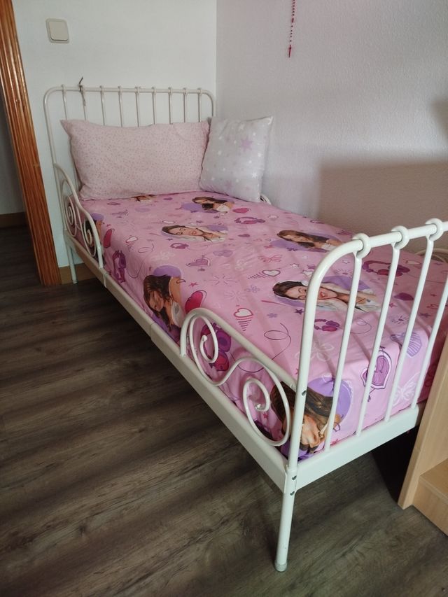 Cama infantil forja blanca
