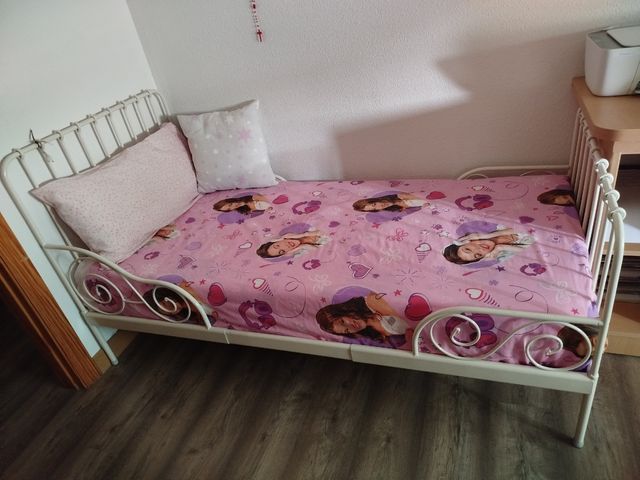 Cama infantil forja blanca
