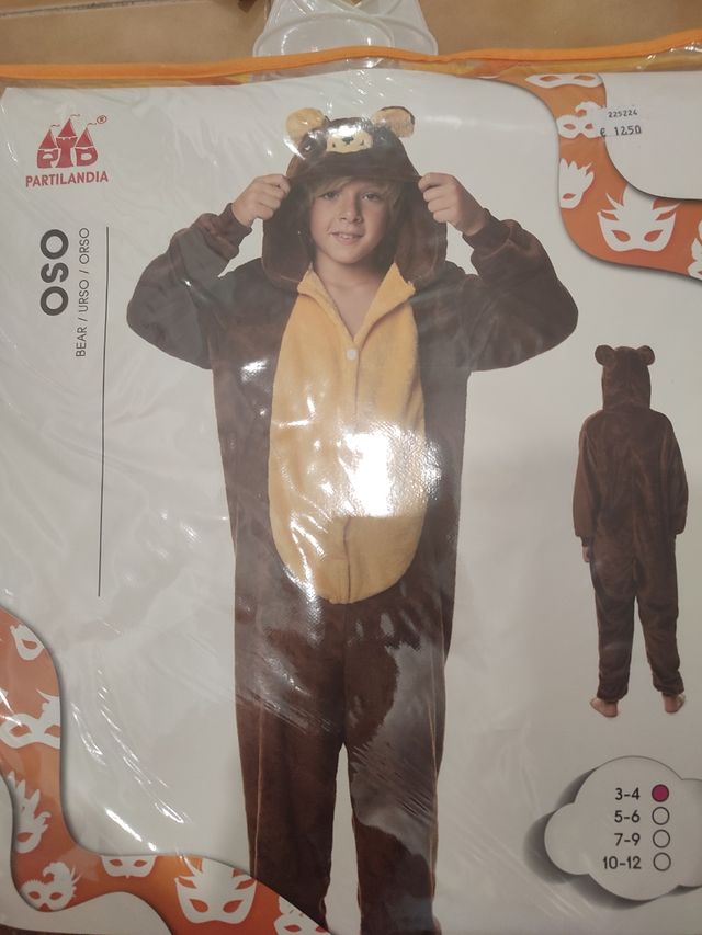 Disfraz Oso 3-4 años