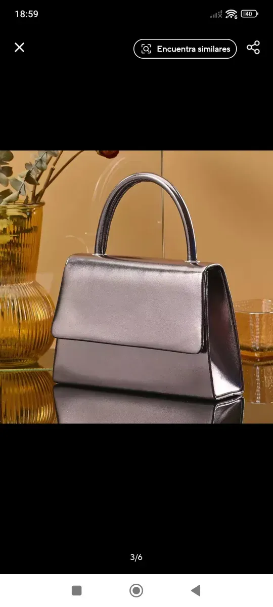 Bolso fiesta plata vieja