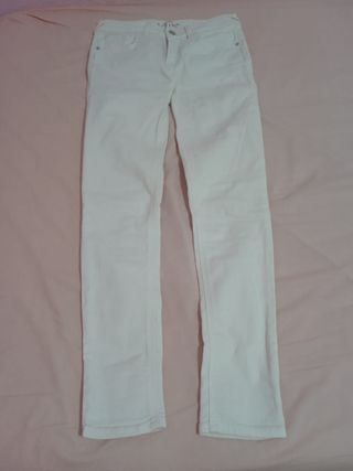 Vaqueros blancos niña Mango