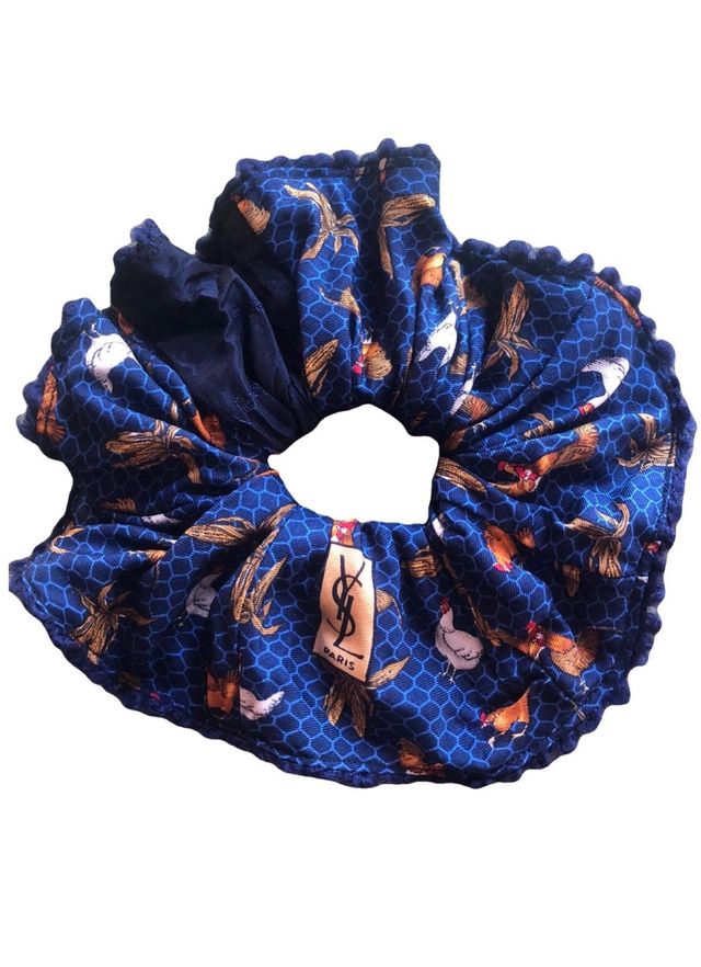 Coletero YSL | Azul marino estampado pollos