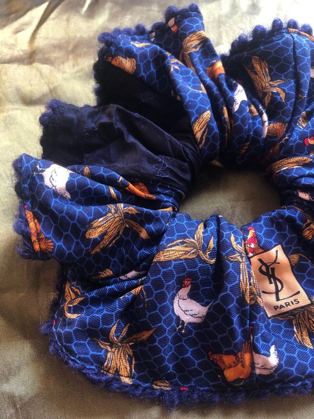 Coletero YSL | Azul marino estampado pollos