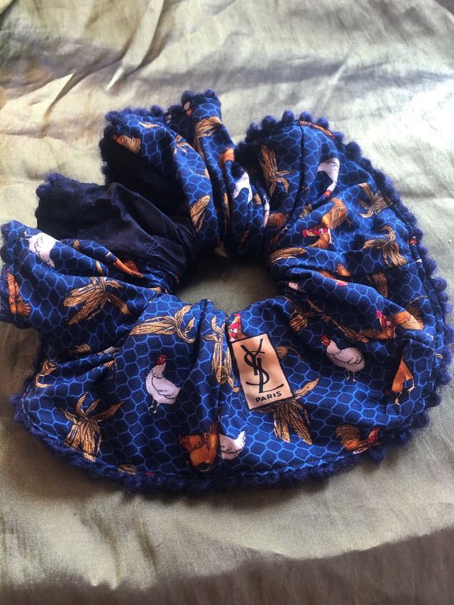 Coletero YSL | Azul marino estampado pollos