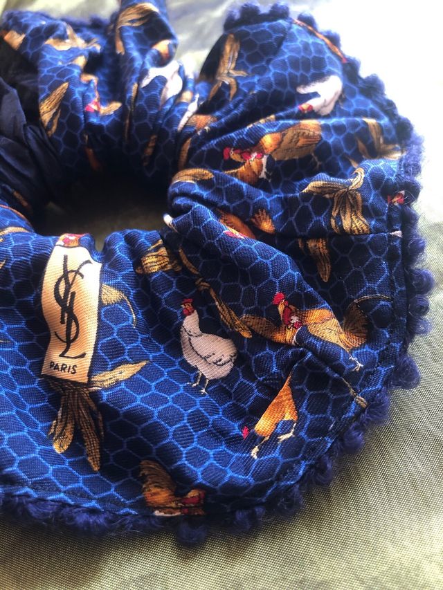 Coletero YSL | Azul marino estampado pollos