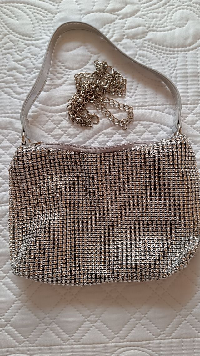 Bolso fiesta plateado