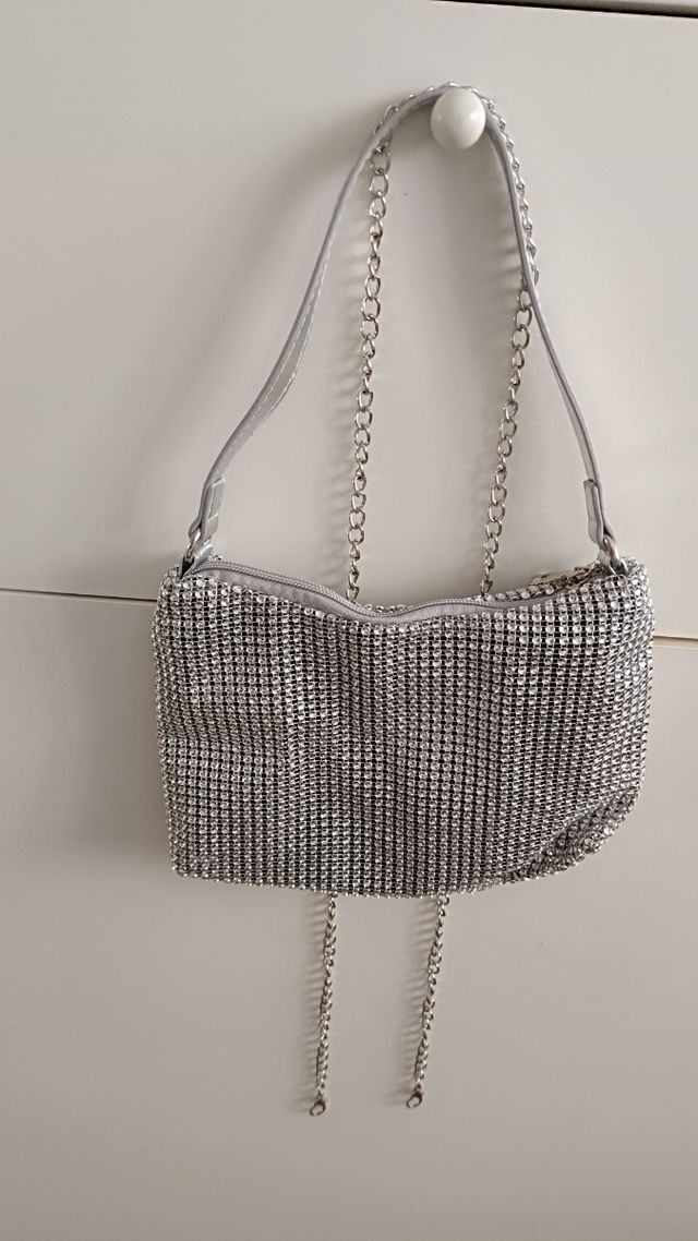 Bolso fiesta plateado