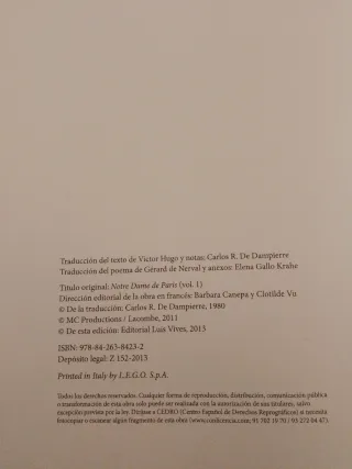 Nuestra Señora de París (Lacombe). Vol. 1/2