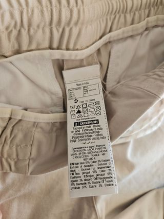 Shorts Decathlon mujer beige