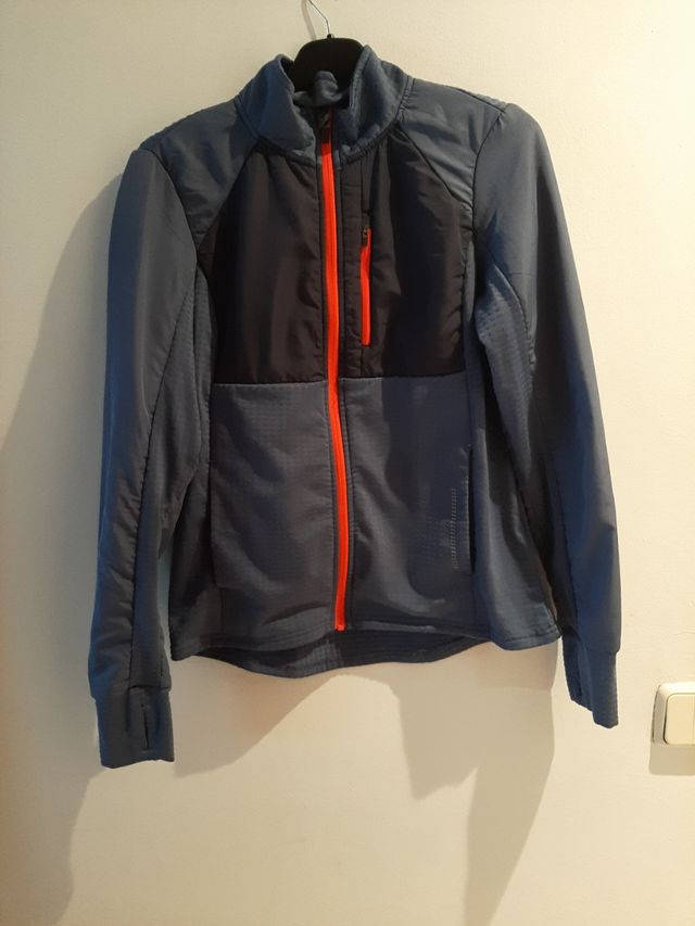 Chaqueta térmica híbrida mujer azul