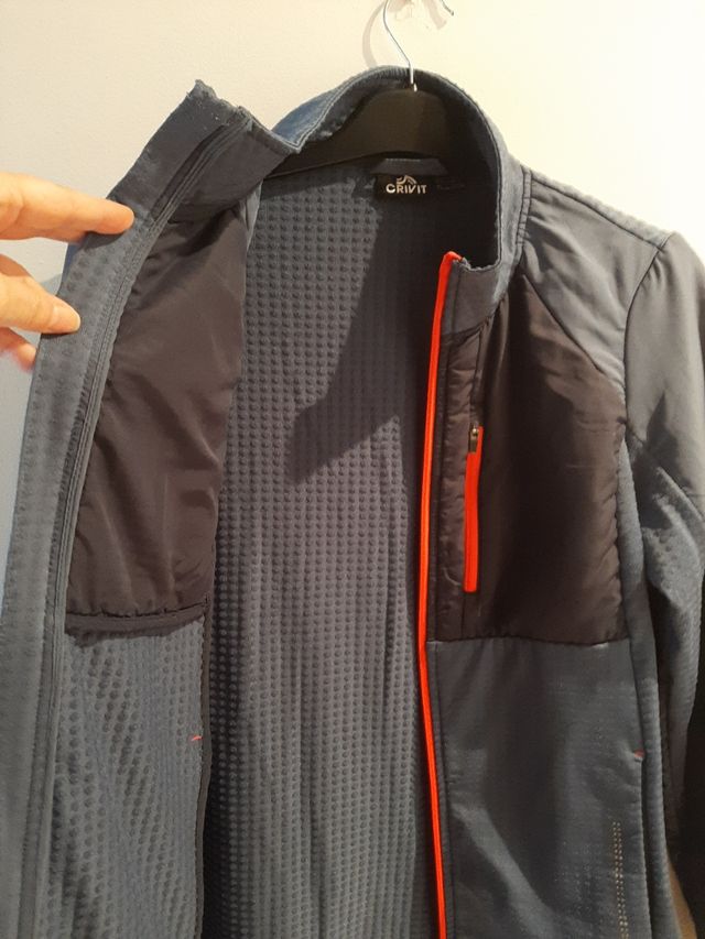 Chaqueta térmica híbrida mujer azul