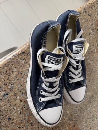 Converse bajas azules