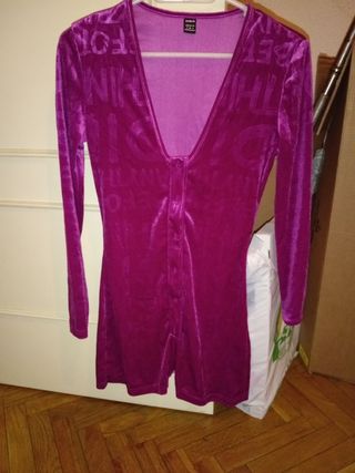 Vestido terciopelo SHEIN rosa S