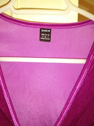 Vestido terciopelo SHEIN rosa S