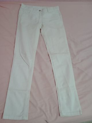 Vaqueros blancos niña largos
