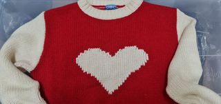 Jersey algodón ❤️ rojo-blanco