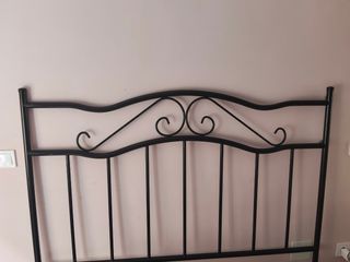 Cabecero cama negro metal