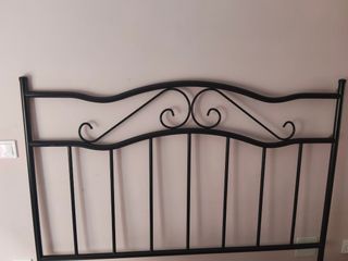 Cabecero cama negro metal